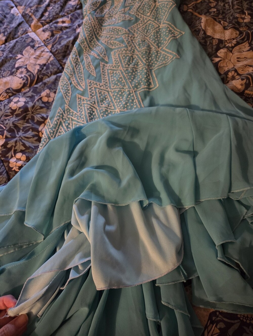 Y2k Aqua Dress - Picture 6 of 7